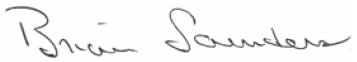 Signature of Brian Saunders