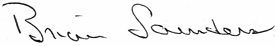Signature de Brian J. Saunders